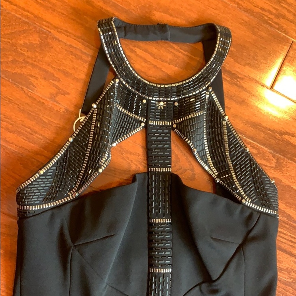 $3k Versace beaded bondage dress black size 42it 6